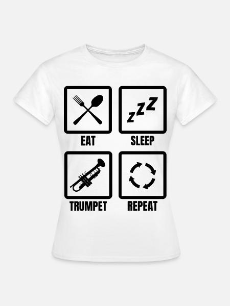 Trompeter Routine - Frauen T-Shirt - Weiß