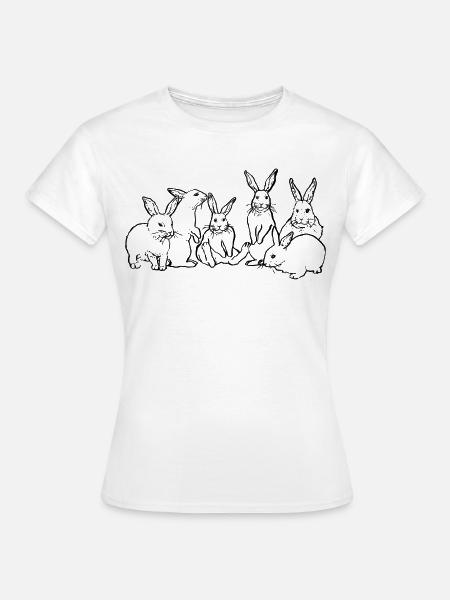 BUNNY GANG - Frauen T-Shirt - Weiß