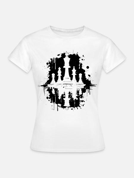 Schachfiguren Streetart - Frauen T-Shirt - Weiß