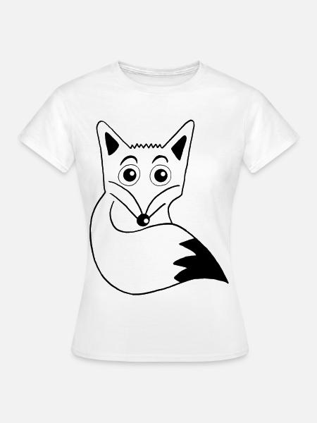 Süßer schwarzer Fuchs - Frauen T-Shirt - Weiß