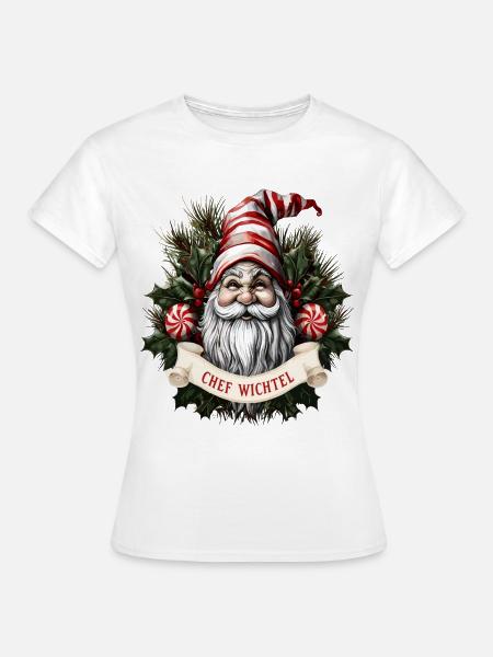 Chef Wichtel Weihnachtsgnom - Frauen T-Shirt - Weiß