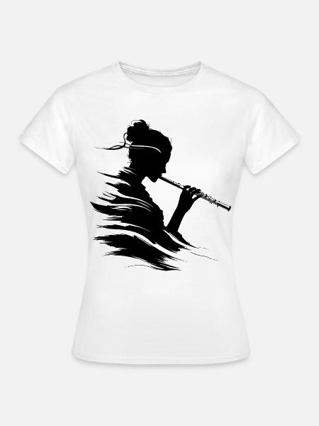 Flötistin - Frauen T-Shirt - Weiß