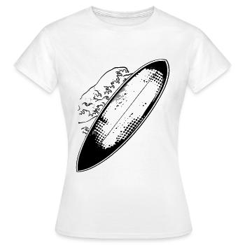 Planche de surf - T-shirt Femme - blanc - Devant - AI Model Female 172 dark (172cm)
