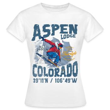 Aspen lodge freestyle - T-shirt Femme - blanc - Devant - AI Model Female 172 dark (172cm)