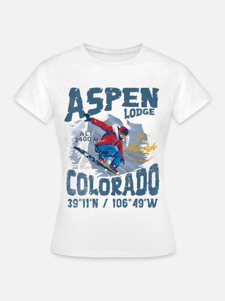 Aspen Lodge Freestyle - Frauen T-Shirt - Weiß