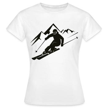 Skieurs Ski Hiver Vacances d’hiver Sports d’hiver - T-shirt Femme - blanc - Devant - AI Model Female 172 dark (172cm)