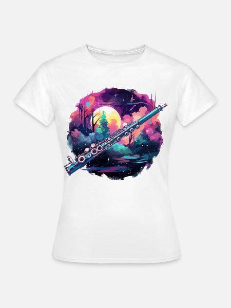 Flöte - Frauen T-Shirt - Weiß