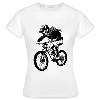 Vététiste - T-shirt Femme - blanc - Devant - AI Model Female 172 dark (172cm)