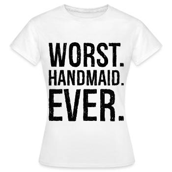 la pire servante de tous les temps - T-shirt Femme - blanc - Devant - AI Model Female 172 dark (172cm)