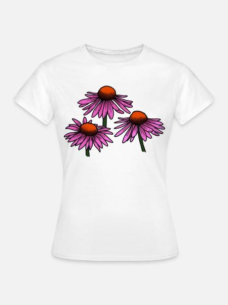 Sonnenhut - Blume - Frauen T-Shirt - Weiß