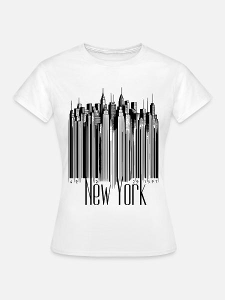 New York Code Scan Skyline NYC Viaggio Turistico USA l - Maglietta da donna - bianco
