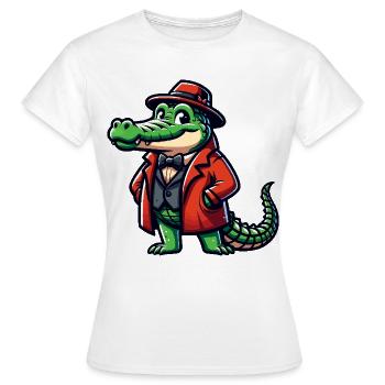 Crocodile Russe en Russe Crocodiles Russes - T-shirt Femme - blanc - Devant - AI Model Female 172 dark (172cm)