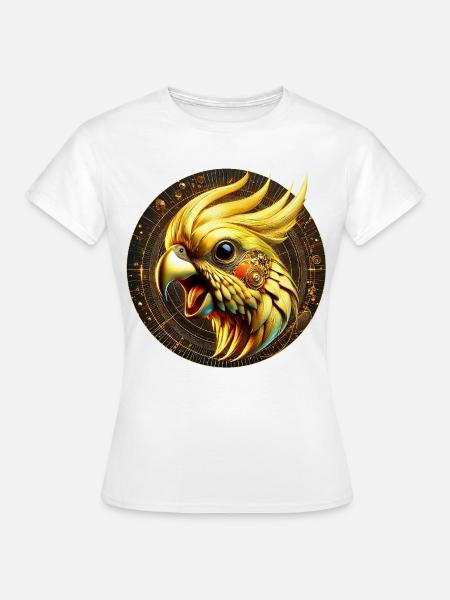 Steampunk-Bird (01) - Frauen T-Shirt - Weiß