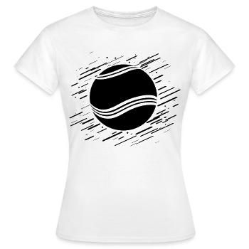 Tennisball Skizze - Frauen T-Shirt - Weiß - Vorne - AI Model Female 172 dark (172cm)