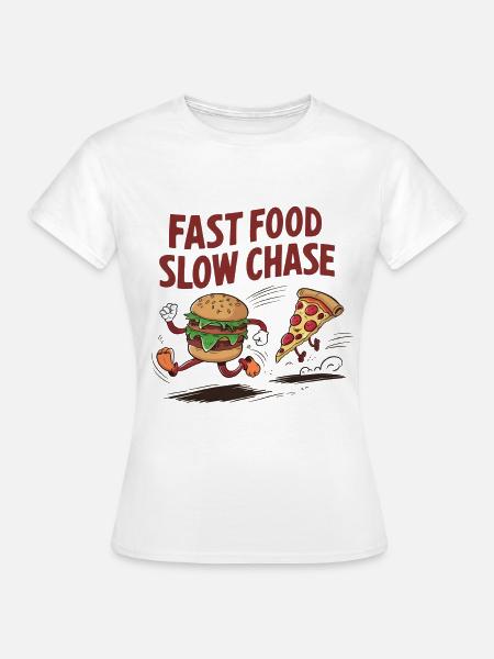 Fast Food Jagd - Frauen T-Shirt - Weiß