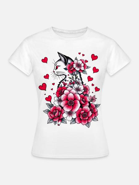 Weiße Katze - Frauen T-Shirt - Weiß