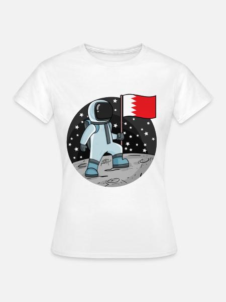 Astronaut Fahne Bahrain - Frauen T-Shirt - Weiß