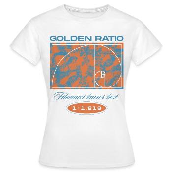 Nombre d’or – Fibonacci sait mieux que quiconque - T-shirt Femme - blanc - Devant - AI Model Female 172 dark (172cm)