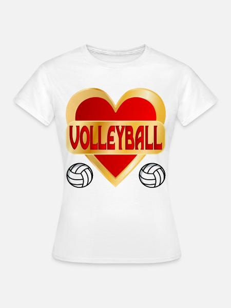 HERZ HOBBY VOLLEYBALL - Frauen T-Shirt - Weiß