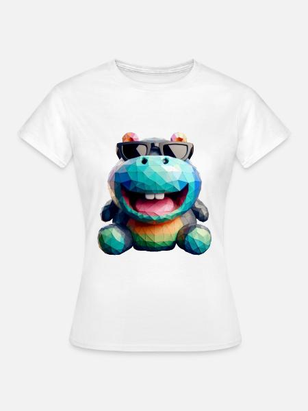 Nilpferd-Spaß - Frauen T-Shirt - Weiß