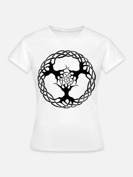 Links zur Natur (schwarz) - Frauen T-Shirt - Weiß