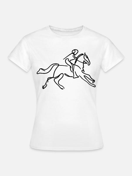 Reiter Skizze - Frauen T-Shirt - Weiß