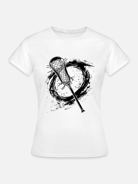 Lacrosse Schläger - Frauen T-Shirt - Weiß