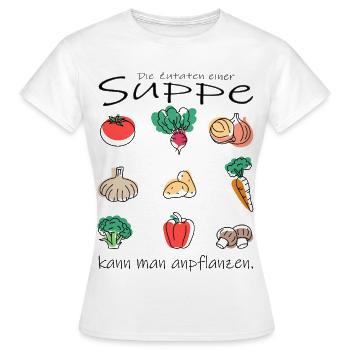 Gemüse Suppe - Frauen T-Shirt - Weiß - Vorne - AI Model Female 172 dark (172cm)