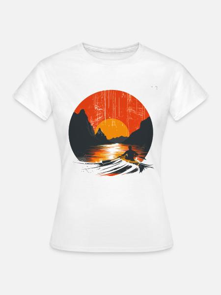 Rudern Grafik - Frauen T-Shirt - Weiß