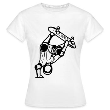 Skateboarder - Frauen T-Shirt - Weiß - Vorne - AI Model Female 172 dark (172cm)