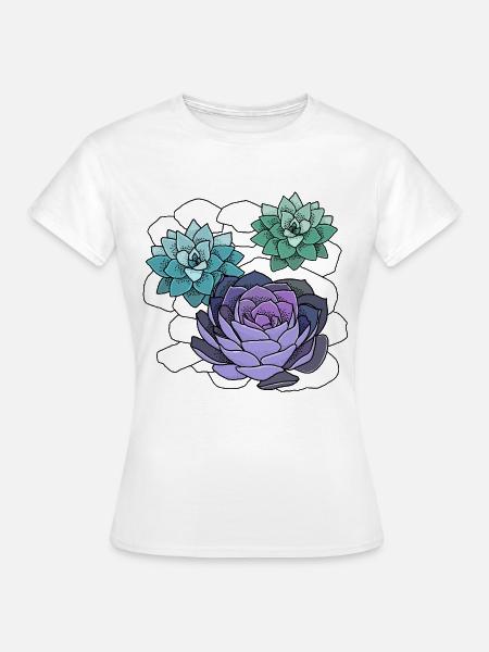 Sukkulenten - Frauen T-Shirt - Weiß