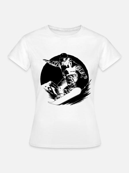 Snowboarder - Frauen T-Shirt - Weiß