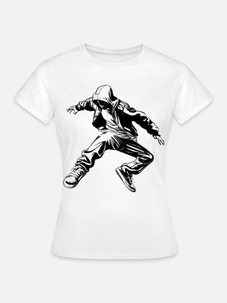 B-Boy Zeichnung - Frauen T-Shirt - Weiß