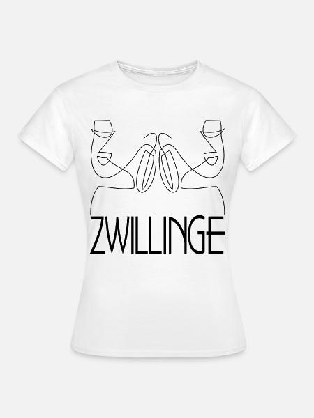 Zwillinge Geschwister Frauen - Frauen T-Shirt - Weiß