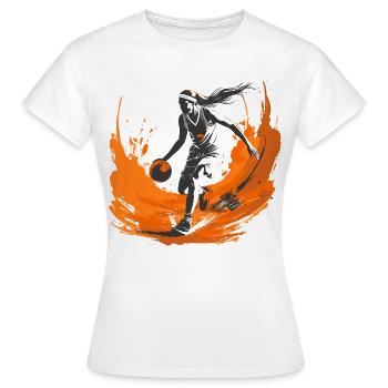 Basketballspielerin - Frauen T-Shirt - Weiß - Vorne - AI Model Female 172 dark (172cm)