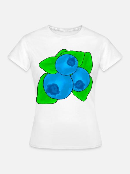 Blaubeeren Heidelbeeren - Frauen T-Shirt - Weiß