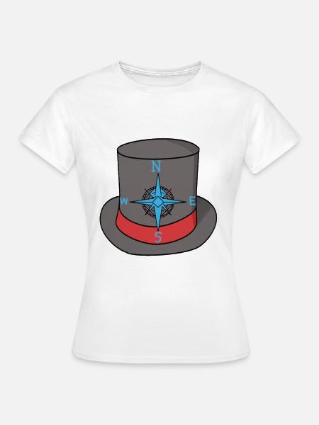 Hut Abenteuer Kompass Reise Reisender - Frauen T-Shirt - Weiß