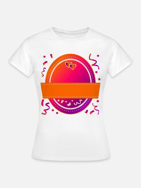 NAMENSSCHILD SELBST GESTALTEN - Frauen T-Shirt - Weiß