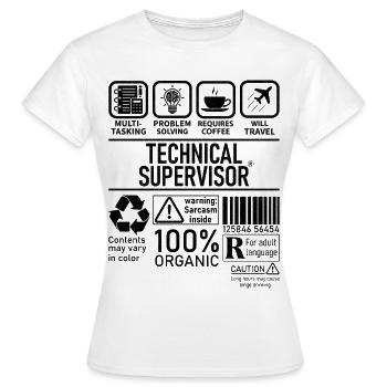 Technical Supervisor multi tasking problem solving - Frauen T-Shirt - Weiß - Vorne - AI Model Female 172 dark (172cm)