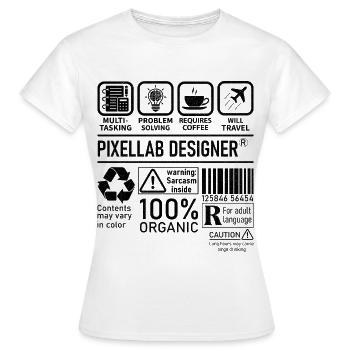 Résolution de problèmes multitâches Pixellab Designer - T-shirt Femme - blanc - Devant - AI Model Female 172 dark (172cm)