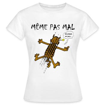 Le chat et ses neuf vies - T-shirt Femme - blanc - Devant - AI Model Female 172 dark (172cm)