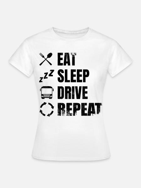 Busfahrer Fahrplan - Frauen T-Shirt - Weiß