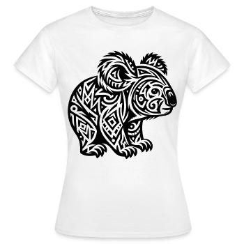 Koala tribal - T-shirt Femme - blanc - Devant - AI Model Female 172 dark (172cm)