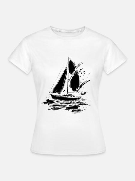 Segelboot - Frauen T-Shirt - Weiß