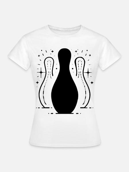 Bowling Skizze - Frauen T-Shirt - Weiß