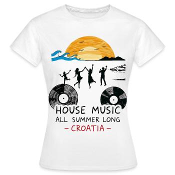 Croatie House Music - T-shirt Femme - blanc - Devant - AI Model Female 172 dark (172cm)