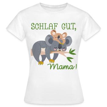 SCHLAFLOSE MAMA MUTTERTAG BABY KOALA - Frauen T-Shirt - Weiß - Vorne - AI Model Female 172 dark (172cm)