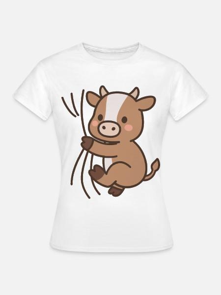 Kleines Kälbchen - Frauen T-Shirt - Weiß