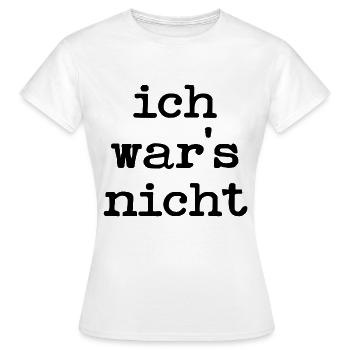 UNSCHULDIG LUSTIGE SPRÜCHE UNSCHULD - Frauen T-Shirt - Weiß - Vorne - AI Model Female 172 dark (172cm)