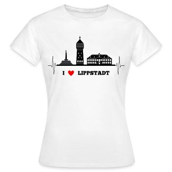 Skyline Lippstadt - Frauen T-Shirt - Weiß - Vorne - AI Model Female 172 dark (172cm)